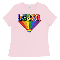 Bubblegum Pink lgbtq pride Ladies Tee - FaDigitalArtStudio