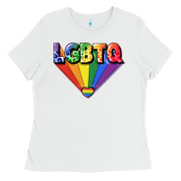 White lgbtq pride Ladies Tee - FaDigitalArtStudio