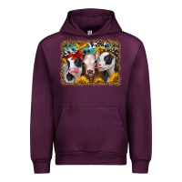 Mauve Wine western sunflower heifers Urban Hoodie - Jasminsmagicworld