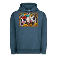 Pigment Midnight Navy western sunflower heifers Urban Hoodie - Jasminsmagicworld