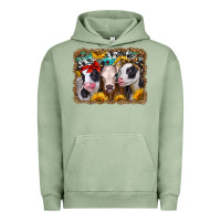 Pigment Oil Green western sunflower heifers Urban Hoodie - Jasminsmagicworld