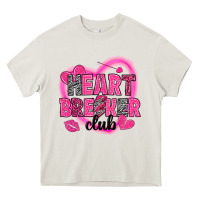 Cream Heart breaker club Valentine's Day Heavy Core Tee - HowdyJamesFarm