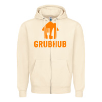 Sandshell Grubhub t-shirt Zipper Hoodie - DesigneFamous