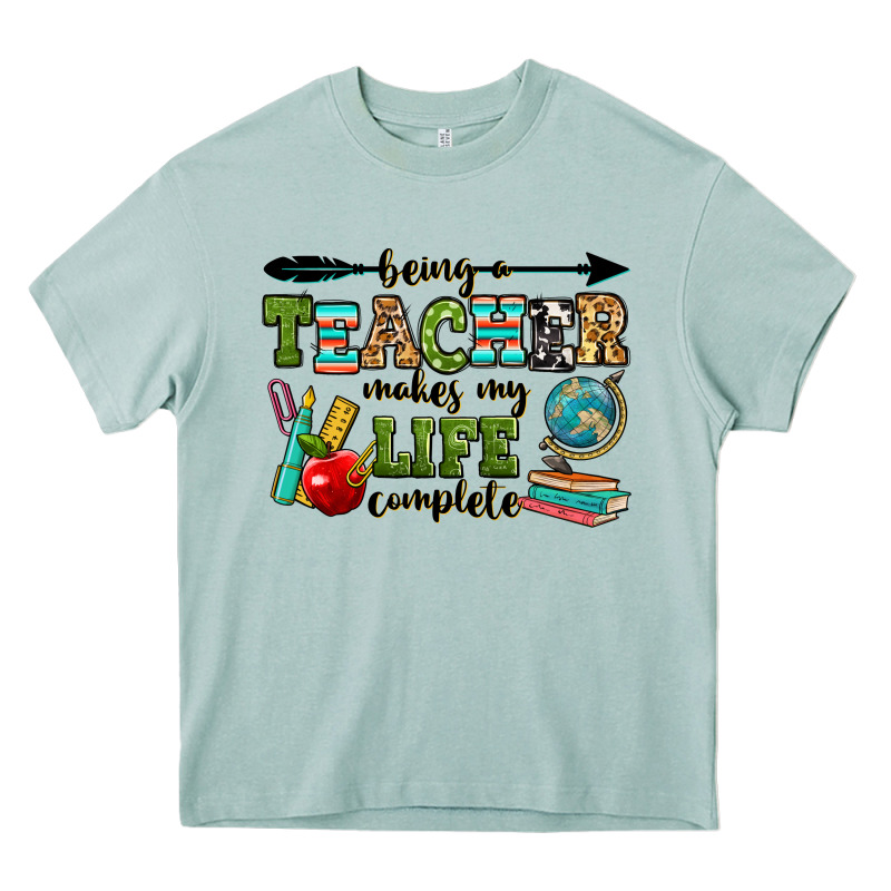 Being A Teacher Makes My Life Complete Heavy Core Tee by RanaPortraitStore | Teevron