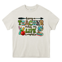 Cream being a teacher makes my life complete Heavy Core Tee - RanaPortraitStore