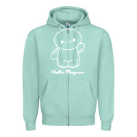 Seafoam hello baymax Zipper Hoodie - DesigneFamous