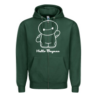 Sports Green hello baymax Zipper Hoodie - DesigneFamous
