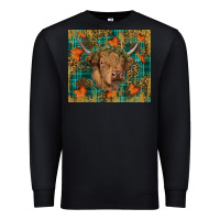 Black Western Fall Cow Premium Sweatshirt - RanaPortraitStore