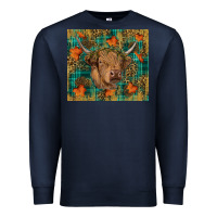 Navy Western Fall Cow Premium Sweatshirt - RanaPortraitStore