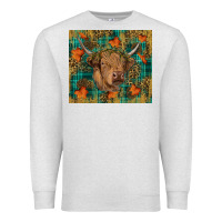 Oatmeal Heather Western Fall Cow Premium Sweatshirt - RanaPortraitStore