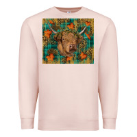Pale Pink Western Fall Cow Premium Sweatshirt - RanaPortraitStore