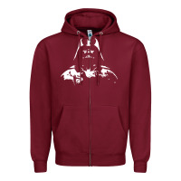 Burgundy darth vader Zipper Hoodie - DesigneFamous