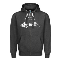 Charcoal Heather darth vader Zipper Hoodie - DesigneFamous