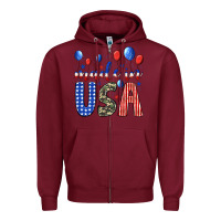 Burgundy made in usa Zipper Hoodie - JahusDesignShop