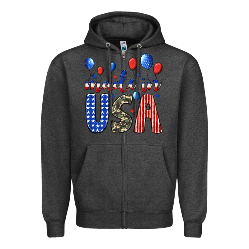 Made In Usa Zipper Hoodie by JahusDesignShop | Teevron