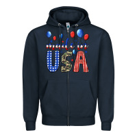 Navy made in usa Zipper Hoodie - JahusDesignShop