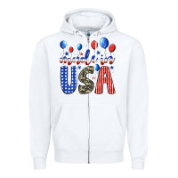 White made in usa Zipper Hoodie - JahusDesignShop