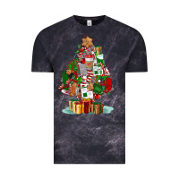 Cloud Black nurse christmas tree Vintage Tee - FaDigitalArtStudio