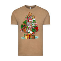 Vintage Coffee nurse christmas tree Vintage Tee - FaDigitalArtStudio