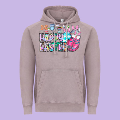 Happy Easter Nurse Vintage Hoodie Designed By Cowhidedigitalart