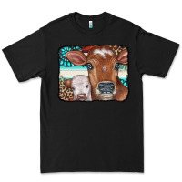 Black Cows Serape Leopard Gemstone Premium Tee - CowCowDesign