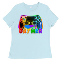 Baby Blue Gaymer Ladies Tee - FaDigitalArtStudio