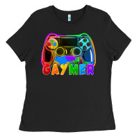 Black Gaymer Ladies Tee - FaDigitalArtStudio