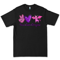 Black Peace Love Dragons Premium Tee - RanaPortraitStore