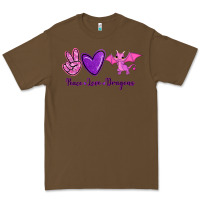 Cacao Peace Love Dragons Premium Tee - RanaPortraitStore