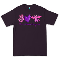 Plum Peace Love Dragons Premium Tee - RanaPortraitStore