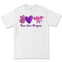 White Peace Love Dragons Premium Tee - RanaPortraitStore