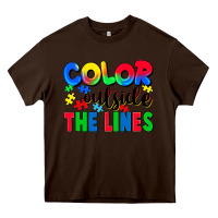 Chocolate Brown Color outside the lines Heavy Core Tee - CowGirlArtShop