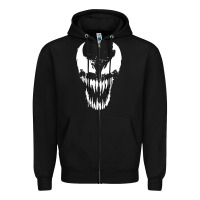 Black venom classic Zipper Hoodie - DesigneFamous
