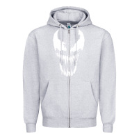Heather Grey venom classic Zipper Hoodie - DesigneFamous