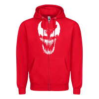 Red venom classic Zipper Hoodie - DesigneFamous