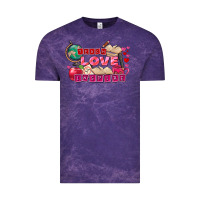 Cloud Purple Valentine's Day Teach Love Inspire Vintage Tee - FaDigitalArtStudio