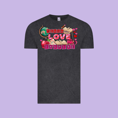Valentine's Day Teach Love Inspire Vintage Tee Designed By Fadigitalartstudio
