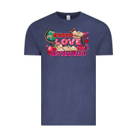 Vintage Denim Valentine's Day Teach Love Inspire Vintage Tee - FaDigitalArtStudio