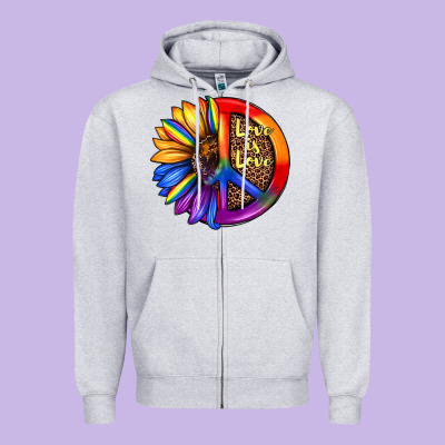 Love Is Love Zipper Hoodie Designed By Jahusdesignshop