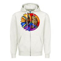 Oatmeal Heather love is love Zipper Hoodie - JahusDesignShop