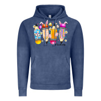 Vintage Denim Easter Teacher Life Vintage Hoodie - CowhideDigitalArt