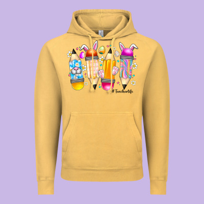 Easter Teacher Life Vintage Hoodie Designed By Cowhidedigitalart