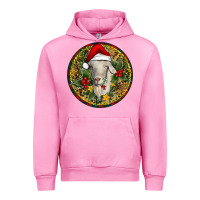 Fuchsia Pink Christmas Goat Urban Hoodie - RanaPortraitStore