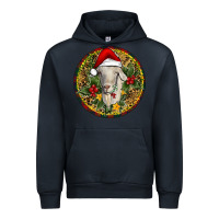Navy Christmas Goat Urban Hoodie - RanaPortraitStore