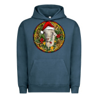 Pigment Midnight Navy Christmas Goat Urban Hoodie - RanaPortraitStore