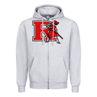 Heather Grey scarlet knights 2 (rutgers) Zipper Hoodie - DesigneFamous