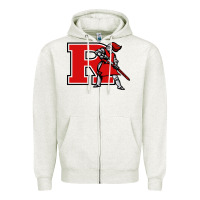 Oatmeal Heather scarlet knights 2 (rutgers) Zipper Hoodie - DesigneFamous