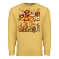 Antique Gold Tis' the season Fall Heifer coffee cups Premium Sweatshirt - RanaPortraitStore