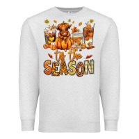 Oatmeal Heather Tis' the season Fall Heifer coffee cups Premium Sweatshirt - RanaPortraitStore