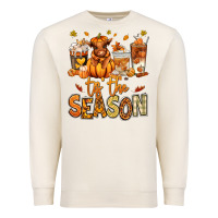 Sandshell Tis' the season Fall Heifer coffee cups Premium Sweatshirt - RanaPortraitStore